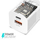 Bwoo Chargeur Secteur Rapide Universel Double Port USB-C et USB 20W Blanc pas cher