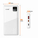 Acheter LinQ PowerBank 10000mAh 22.5W Power Delivery USB-C / USB-A avec Écran LED Blanc