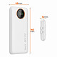 LinQ PowerBank 10000mAh 22.5W avec Câbles Intégrés Lightning / USB-C et Écran LED Blanc pas cher
