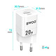 Acheter Bwoo Chargeur Secteur Rapide Universel Double Port USB-C et USB 20W Blanc