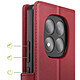 Acheter Mayaxess Étui Portefeuille 2 en 1 pour Redmi Note 15 avec Coque Détachable Bordeaux