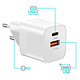 Avis Bwoo Chargeur Secteur Rapide Universel Double Port USB-C et USB 20W Blanc