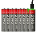 Yesido Lot de 8 Piles AA Lithium-Ion 1430mAh 1.5V 2146mWh Rechargeables USB-C Noir / Rouge Lot de 8 piles AA rechargeables par câble, idéal pour remplacer vos anciennes piles et alimenter vos appareils énergivores