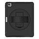 Avizar Coque pour iPad Air 13" M4 Blindée avec Sangle et Béquille de Support Rotative Coque robuste noire, conçue pour iPad Air 13" M4 2026, associant astucieusement trois couches rigides en polycarbonate et silicone souple