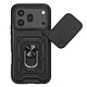 Mayaxess Coque pour Honor 600 Pro avec Cache Caméra Coulissante et Bague Magnétique Noir - Cette coque hybride noire pour Honor 600 Pro absorbe les chocs du quotidien
