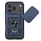 Mayaxess Coque pour Honor 600 Pro avec Cache Caméra Coulissante et Bague Magnétique Bleu nuit - Cette coque hybride bleu nuit pour Honor 600 Pro absorbe les chocs du quotidien