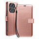 Mayaxess Étui Portefeuille pour Xiaomi 17T avec Dragonne et Fonction Support Rose gold - Étui effet cuir élégant avec multiples rangements cartes et billets