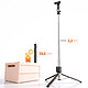 LinQ Trépied Perche Selfie Quadripode 2,20m avec Télécommande Bluetooth Noir pas cher