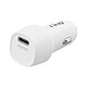 LinQ Chargeur Voiture Allume Cigare PPS USB-C 45W avec Technologie Anti-Surchauffe Blanc Connexion universelle via un port USB-C performant, idéalement conçu pour la charge des smartphones de la gamme Samsung Galaxy ainsi que des tablettes et autres appareil