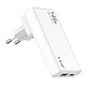 LinQ Chargeur Voyage GaN 45W avec Ports USB-C / USB et Prises Interchangeables Blanc Chargeur de voyage de 45W idéalement conçu pour alimenter rapidement tous vos smartphones, tablettes et appareils électroniques.