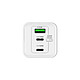 Avis Jaym Chargeur Secteur GaN 5A 100W Max avec 2 USB-C et USB-A Compatible PD-PPS Blanc