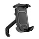 LinQ Support Rétroviseur pour Scooter / Moto avec Verrouillage Auto et Amortisseurs Noir Fixation robuste sur l'axe du rétroviseur surélevant l'écran pour garder vos yeux sur la route, idéale pour les trajets à haute vitesse.