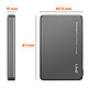 LinQ Powerbank MagSafe 10000mAh 15W et Filaire 22.5W avec 4 Témoins LED de Charge Gris pas cher