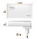 LinQ Chargeur Voyage GaN 45W avec Ports USB-C / USB et Prises Interchangeables Blanc pas cher
