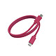 Jaym Câble USB-C vers USB-C PD 60W 3A Charge et Synchronisation Collection POP 1.5m Rose Câble rose double connectique USB-C, garantissant une compatibilité étendue avec les smartphones, tablettes et ordinateurs