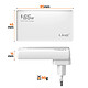 LinQ Chargeur Voyage GaN 65W avec Ports USB-C / USB et Prises Interchangeables Blanc pas cher