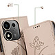Acheter Avizar Étui Portefeuille pour Honor 600 Smart Motif Lotus Oriental avec Dragonne