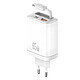 Usams Chargeur GaN 65W 2 Ports USB PD et PPS avec Câble Rétractable USB-C Rapide Blanc Bénéficiez d'une compatibilité étendue avec tous vos ordinateurs portables, tablettes et smartphones grâce à ce chargeur secteur puissant capable d'alimenter vos apparei