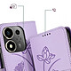 Acheter Avizar Étui Portefeuille pour Honor 600 Smart Motif Lotus Oriental avec Dragonne