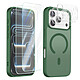 Avizar Pack Coque MagSafe iPhone 17 Pro avec 2 Verres Trempés et 2 Protection Caméra - Cette coque intégrale pour iPhone 17 Pro s'ajuste parfaitement aux lignes de l'appareil tout en laissant un accès libre et ergonomique aux différents ports et boutons
