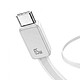 Usams Chargeur GaN 65W 2 Ports USB PD et PPS avec Câble Rétractable USB-C Rapide Blanc pas cher