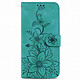 Avizar Étui portefeuille pour Galaxy A27 Motif Fleur de Lys avec Fonction Support - Cet étui ajusté pour Galaxy A27 offre une protection intégrale de l'écran, du dos et des contours contre les chocs et les rayures