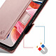 Acheter Avizar Étui portefeuille pour Galaxy A27 Effet Cuir Cousu avec Fonction Support