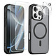 Avizar Pack Coque MagSafe iPhone 16 Pro avec 2 Verres Trempés et 2 Protection Caméra - Cette coque intégrale pour iPhone 16 Pro s'ajuste parfaitement aux lignes de l'appareil tout en laissant un accès libre et ergonomique aux différents ports et boutons
