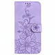 Avizar Étui portefeuille pour Galaxy A27 Motif Fleur de Lys avec Fonction Support - Cet étui ajusté pour Galaxy A27 offre une protection intégrale de l'écran, du dos et des contours contre les chocs et les rayures