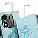 Acheter Avizar Étui Portefeuille pour Honor 600 Smart Motif Lotus Oriental avec Dragonne