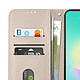 Acheter Avizar Étui Portefeuille pour Galaxy A27 à Bandoulière avec Motif Nœud Doré
