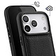 Avis Melkco Coque pour iPhone 17 Pro Renforcée en Cuir Grainé avec Bords Surélevés Noir