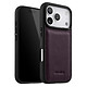 Melkco Coque pour iPhone 17 Pro Renforcée en Cuir Grainé avec Bords Surélevés Violet foncé - Cette coque ajustée pour iPhone 17 Pro offre une protection efficace du dos et des contours contre les chocs et les rayures