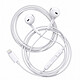 Avizar Écouteurs Filaires Lightning pour iPhone 14 avec Micro intégré Blanc Écouteurs compatibles avec iPhone 14 et tous les appareils dotés d'une connectique Lightning (pour l'audio)