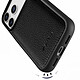 Acheter Melkco Coque pour iPhone 17 Pro Renforcée en Cuir Grainé avec Bords Surélevés Noir
