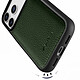 Acheter Melkco Coque pour iPhone 17 Pro Renforcée en Cuir Grainé avec Bords Surélevés Vert foncé