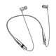 LinQ Écouteurs Sans Fil Bluetooth Sport Tour de Cou Magnétique Autonomie 24h Argent Connexion sans fil Bluetooth universelle compatible avec tous les smartphones, tablettes et appareils dotés de la connectivité Bluetooth pour une liberté de mouvement to