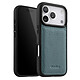 Melkco Coque pour iPhone 17 Pro Renforcée en Cuir Grainé avec Bords Surélevés Bleu - Cette coque ajustée pour iPhone 17 Pro offre une protection efficace du dos et des contours contre les chocs et les rayures