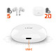 Acheter LinQ Écouteurs Sans-Fil TWS Bluetooth 5.0 25h Autonomie Boîtier USB-C Blanc