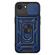 Mayaxess Coque pour iPhone 16e avec Anneau Magnétique Rotatif et Cache Caméra Coulissant Bleu nuit - Conçue pour Apple iPhone 16e, cette coque associe polycarbonate et gel silicone pour absorber efficacement les chocs et préserver votre smartphone au quotidien.