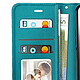 Mayaxess Étui Portefeuille pour iPhone 16e avec Support Vidéo et Dragonne Turquoise pas cher