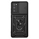 Mayaxess Coque pour Galaxy S20 FE avec Cache Objectif Coulissant et Anneau Magnétique Noir Cette coque antichoc pour Galaxy S20 FE offre une protection robuste conforme à la norme militaire MIL-STD 810G afin d'absorber efficacement les chutes et les impacts au