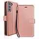Mayaxess Étui Portefeuille pour Samsung Galaxy S21 avec Dragonne Rose gold Cet étui portefeuille de protection est spécialement conçu sur mesure pour s'adapter avec une précision absolue aux dimensions du Samsung Galaxy S21.