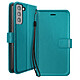 Mayaxess Étui Portefeuille pour Samsung Galaxy S21 avec Dragonne Turquoise - Cet étui portefeuille de protection est spécialement conçu sur mesure pour s'adapter avec une précision absolue aux dimensions du Samsung Galaxy S21.