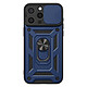 Mayaxess Coque pour iPhone 15 Pro Max avec Anneau Magnétique Rotatif et Cache Caméra Coulissant Bleu nuit Conçue pour Apple iPhone 15 Pro Max, cette coque associe polycarbonate et gel silicone pour absorber efficacement les chocs et préserver votre smartphone au quotidien.