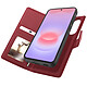 Mayaxess Étui Portefeuille pour Samsung Galaxy A37 Anti-RFID avec Coque Détachable Rouge - Cet étui portefeuille offre une protection intégrale sur mesure pour votre Galaxy A37. Sa coque détachable aimantée permet d'utiliser votre téléphone seul en toute liber