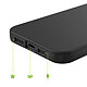 Acheter Mayaxess Coque pour iPhone 16e en Silicone Souple avec Protection Sobre et Antichoc Noir