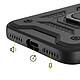 Acheter Mayaxess Coque pour iPhone 11 avec Cache Objectif Coulissant et Anneau Support Magnétique Noir
