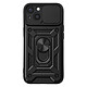 Mayaxess Coque pour iPhone 13 avec Cache Objectif Coulissant et Anneau Support Magnétique Noir Cette coque antichoc pour Apple iPhone 13 offre une protection robuste conforme à la norme militaire MIL-STD 810G afin d'absorber efficacement les chutes et les impacts