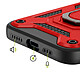 Acheter Mayaxess Coque Anneau pour iPhone 13 avec Cache Caméra Coulissant et Bague Magnétique Rouge / Noir